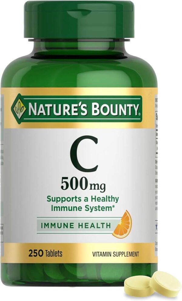 Nature’s Bounty Vitamin C, Supports a Healthy Immune System, Vitamin Supplement, 500mg, 250 Tablets - Image 2