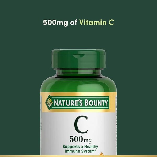 Nature’s Bounty Vitamin C, Supports a Healthy Immune System, Vitamin Supplement, 500mg, 250 Tablets