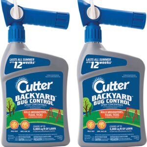 Cutter Backyard Bug Control Spray Concentrate (2 Pack), Kills Mosquitoes, Fleas & Listed Ants, 32 fl Ounce